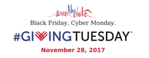 #GIVINGTUESDAY November 28. 2017